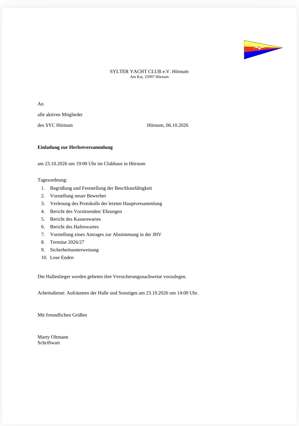 Wichtige Bekanntmachung Image
